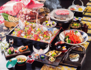 豪華な夕食